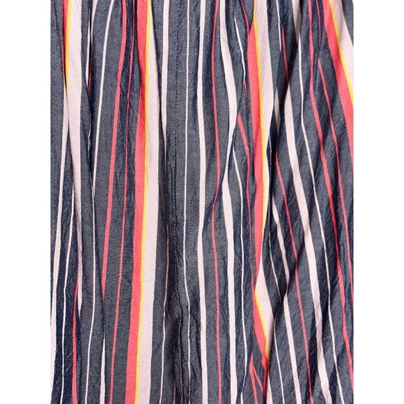 Express Women's Large Striped Off Shoulder Flowy Tie Front Boho Crop Top - Picture 8 of 10